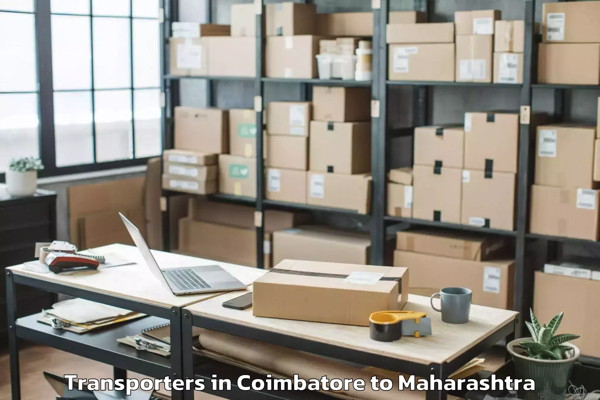 Book Coimbatore to Narkhed Transporters Online